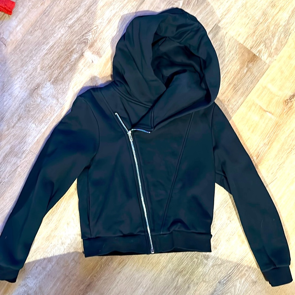 Zipper Black Hoodie by Sister Clothing
